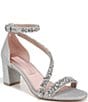 Color:Silver - Image 1 - Pnina Tornai for Naturalizer Ahava Glitter Fabric Crystal Embellished Dress Sandals