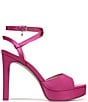 Color:Pnina Pink - Image 2 - Pnina Tornai for Naturalizer Ai Satin Ankle Strap Platform Dress Sandals