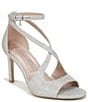 Color:Silver - Image 1 - Pnina Tornai for Naturalizer Amor 2 Glitter Ankle Strap Dress Sandals