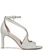 Color:Silver - Image 2 - Pnina Tornai for Naturalizer Amor 2 Glitter Ankle Strap Dress Sandals