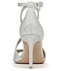 Color:Silver - Image 3 - Pnina Tornai for Naturalizer Amor 2 Glitter Ankle Strap Dress Sandals
