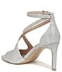 Color:Silver - Image 4 - Pnina Tornai for Naturalizer Amor 2 Glitter Ankle Strap Dress Sandals