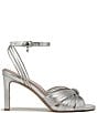 Color:Silver - Image 2 - Pnina Tornai for Naturalizer Cariad Embellished Metallic Leather Ankle Strap Dress Sandals