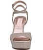 Color:Rose Gold Glitter - Image 6 - Pnina Tornai for Naturalizer Ai Glitter Ankle Strap Platform Dress Sandals