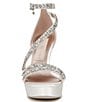Color:Silk White - Image 6 - Pnina Tornai for Naturalizer Love Satin Embellished Ankle Strap Platform Dress Sandals