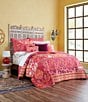 Color:Coral Multi - Image 1 - Pink Patterned Verity Cotton Quilt