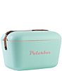 Color:Cyan/Baby Rose - Image 1 - Classic Portable Cooler wih Natural Leather Strap, 21-Quarts
