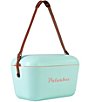 Color:Cyan/Baby Rose - Image 2 - Classic Portable Cooler wih Natural Leather Strap, 21-Quarts