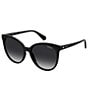 Color:Black - Image 1 - Women's Polarized Round Sunglasses
