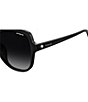 Color:Black - Image 2 - Polarized Square Gradient Lens Sunglasses