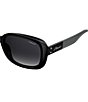 Color:Black - Image 2 - Rectangular Polarized Sunglasses