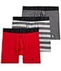Color:RL2000 Red/Stripe/Charcoal Heather - Image 1 - 3-Pack Classic Fit Boxer Briefs