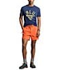 Color:Orange Flame - Image 3 - 6#double; Inseam Terry Shorts