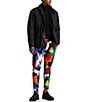 Color:Active Camouflage - Image 3 - Abstract-Print Double-Knit Jogger Pants