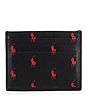 Color:Black/Red - Image 1 - Allover Pony Leather Card Case
