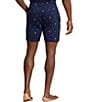Color:Cruise Navy - Image 2 - Allover Pony Print 6#double; Inseam Sleep Shorts