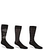 Polo Ralph Lauren Argyle Crew Socks 3-Pack, Color:Black - Image 1