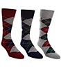 Color:Burgundy - Image 1 - Argyle Dress Socks Assorted 3-Pack