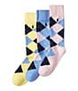 Color:Multi - Image 1 - Assorted Argyle Dress Socks 3-Pack