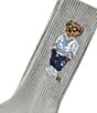 Polo Ralph Lauren Athletic Club Bear Crew Socks, Color:Grey Heather - Image 2