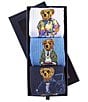 Color:Assorted - Image 3 - Bear Assorted Bear Crew Socks Gift Box 3-Pack