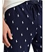 Color:Cruise Navy - Image 3 - Big & Tall All Over Polo Player Knit Pajama Shorts