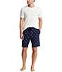 Color:Cruise Navy - Image 4 - Big & Tall All Over Polo Player Knit Pajama Shorts