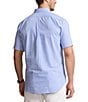 Color:Light Blue/White - Image 2 - Big & Tall Check Oxford Short Sleeve Woven Shirt