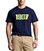 Color:Cruise Navy - Image 1 - Big & Tall Classic Fit 1967 Logo Jersey Short Sleeve T-Shirt