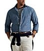 Polo Ralph Lauren Big & Tall Classic Fit Chambray Long Sleeve Woven Shirt, Color:Medium Indigo - Image 1