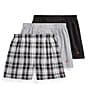 Color:Polo Black/RL2000 Red/Bengal Stripe/RL2000 Red/Sto - Image 1 - Big & Tall Classic-Fit Cotton Woven Boxers 3-Pack