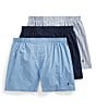 Color:Cruise Navy/Sporting Royal Navy/Rimini Stripe/Crui - Image 1 - Big & Tall Classic-Fit Cotton Woven Boxers 3-Pack