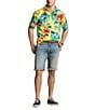 Color:Camarat Floral Yellow - Image 3 - Big & Tall Classic-Fit Floral Mesh Short Sleeve Polo Shirt