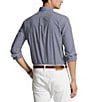 Color:Navy/White - Image 2 - Big & Tall Classic Fit Gingham Stretch Poplin Long Sleeve Woven Shirt