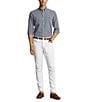 Color:Navy/White - Image 3 - Big & Tall Classic Fit Gingham Stretch Poplin Long Sleeve Woven Shirt