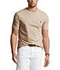 Color:Expedition Dune Heather - Image 1 - Big & Tall Classic-Fit Jersey Pocket Crewneck Tee