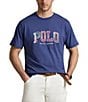 Polo Ralph Lauren Big & Tall Classic Fit Madras-Logo Jersey Short Sleeve T-Shirt, Color:Light Navy - Image 1