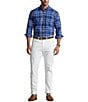 Color:Blue Multi - Image 3 - Big & Tall Classic-Fit Medium Plaid Oxford Long Sleeve Woven Shirt
