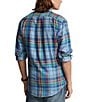 Color:Blue/Red Multi - Image 2 - Big & Tall Classic Fit Multi Plaid Oxford Long Sleeve Woven Shirt