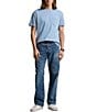 Color:Vessel Blue - Image 3 - Big & Tall Classic Fit Pocket Crewneck T-Shirt