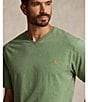Color:Cargo Green Heather - Image 5 - Big & Tall Classic-Fit Short-Sleeve Cotton Jersey V-Neck T-Shirt