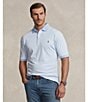 Color:Blue Bell/White - Image 4 - Big & Tall Classic Fit Short Sleeve Striped Polo Shirt