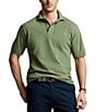 Color:Cargo Green Heather - Image 1 - Big & Tall Classic Fit Solid Cotton Mesh Polo Shirt