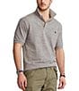 Color:Canterbury Grey Heather/Black - Image 1 - Big & Tall Classic-Fit Short-Sleeve Cotton Mesh Polo Shirt