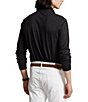Color:Black Marl Heather - Image 2 - Classic-Fit Soft Cotton Long-Sleeve Polo Shirt