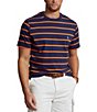 Color:Newport Navy/Resort Orange - Image 1 - Big & Tall Classic-Fit Stripe Jersey Short-Sleeve Tee