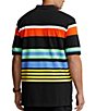 Color:Polo Black Multi - Image 2 - Big & Tall Classic-Fit Striped Short Sleeve Mesh Polo Shirt