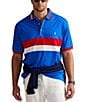 Polo Ralph Lauren Big & Tall Classic Fit Racing Striped Soft Cotton Short Sleeve Polo Shirt, Color:Heritage Blue Multi - Image 1