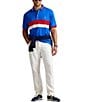Polo Ralph Lauren Big & Tall Classic Fit Racing Striped Soft Cotton Short Sleeve Polo Shirt, Color:Heritage Blue Multi - Image 3
