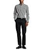 Color:Polo Black/White - Image 3 - Big & Tall Classic Fit Striped Stretch Poplin Shirt
